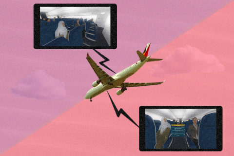 Virtual reality and discrimination on airplane simulator