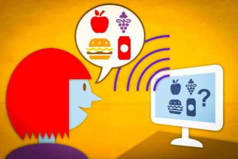 A prototype of a new speech-controlled nutrition-logging system allows users to verbally describe the contents of a meal. The system then parses the description and automatically retrieves the pertinent nutritional data.