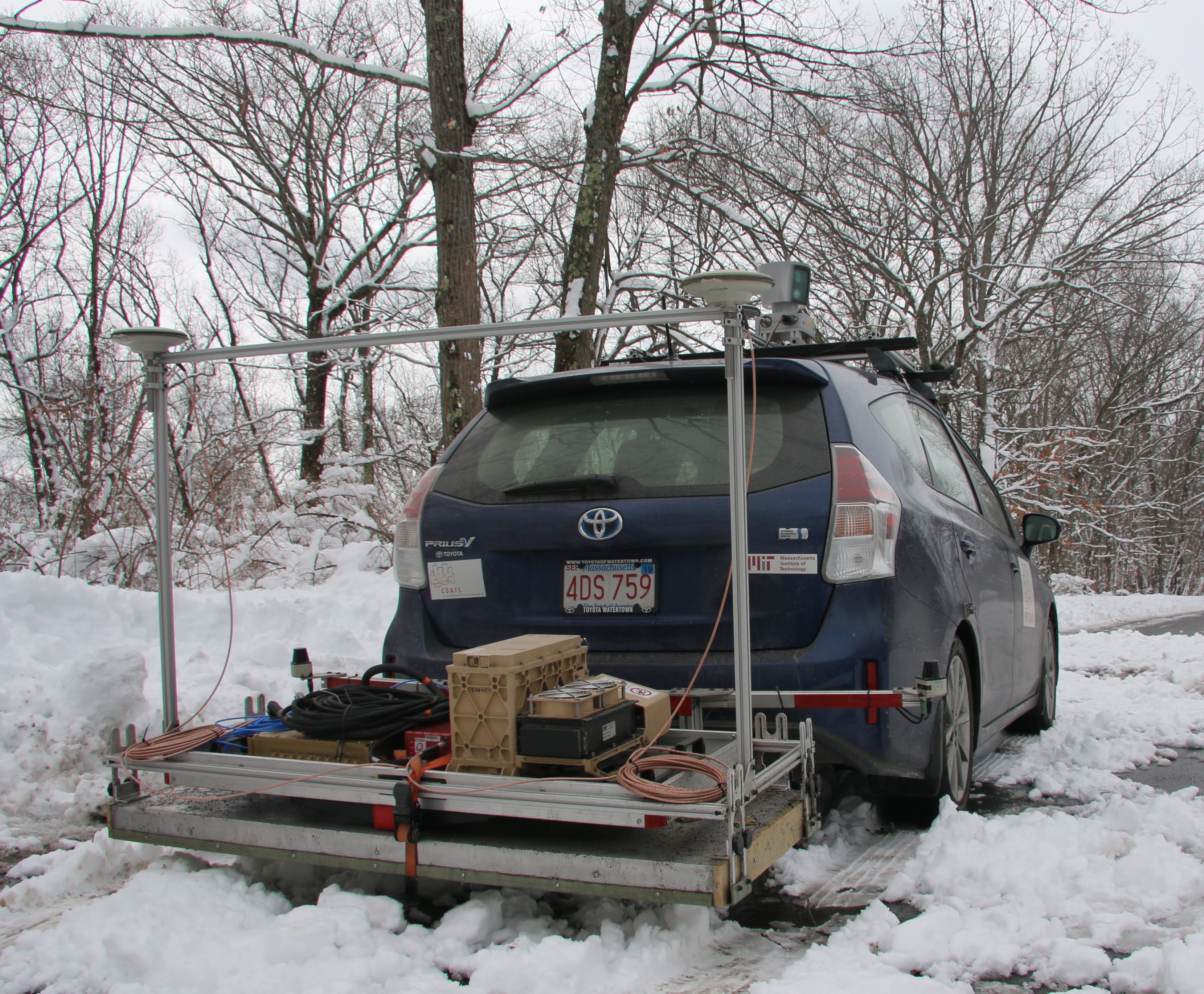 CSAIL car in snow