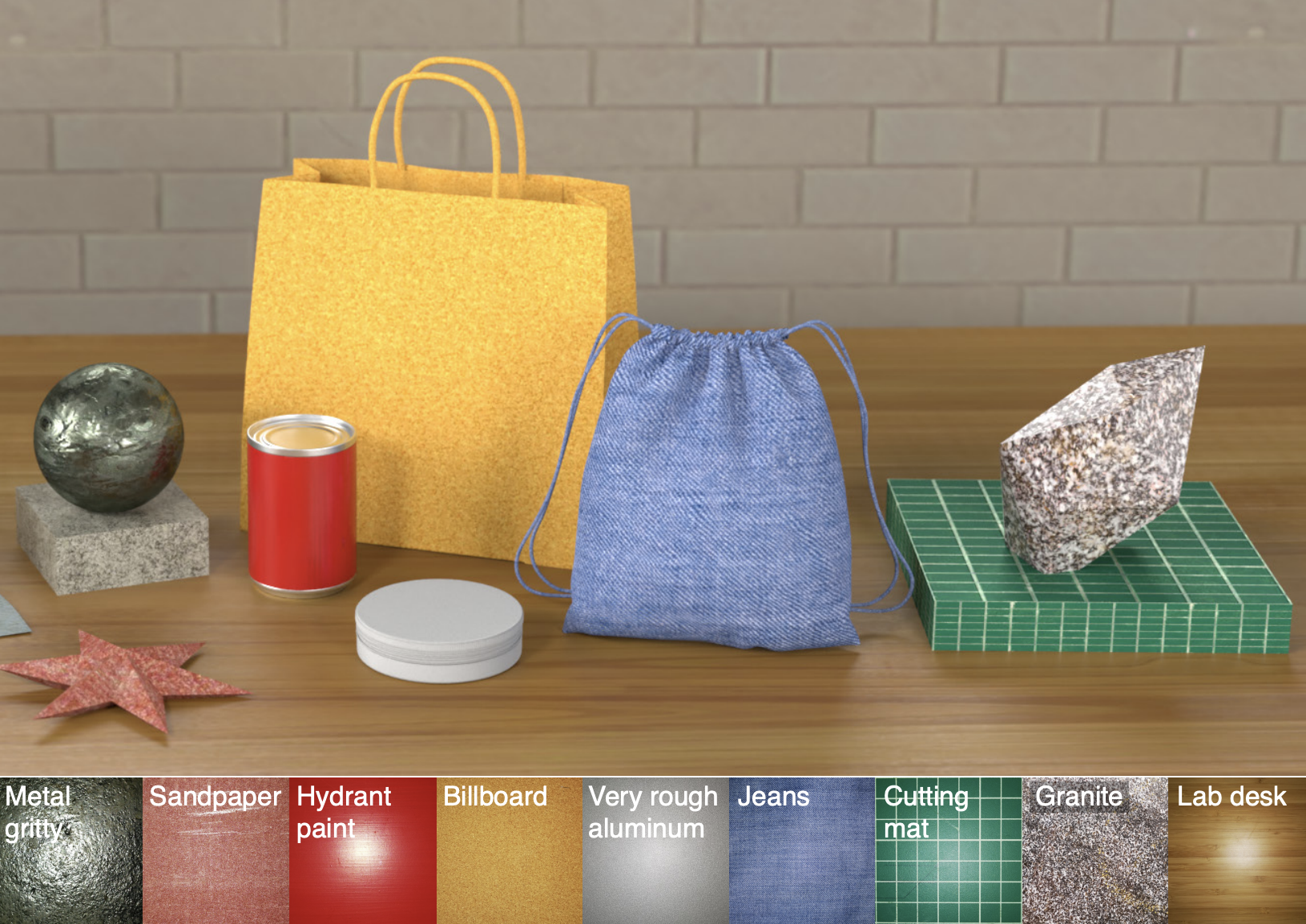 This is not a photograph - every object in this image was auto-created and textured using the team's MATch software