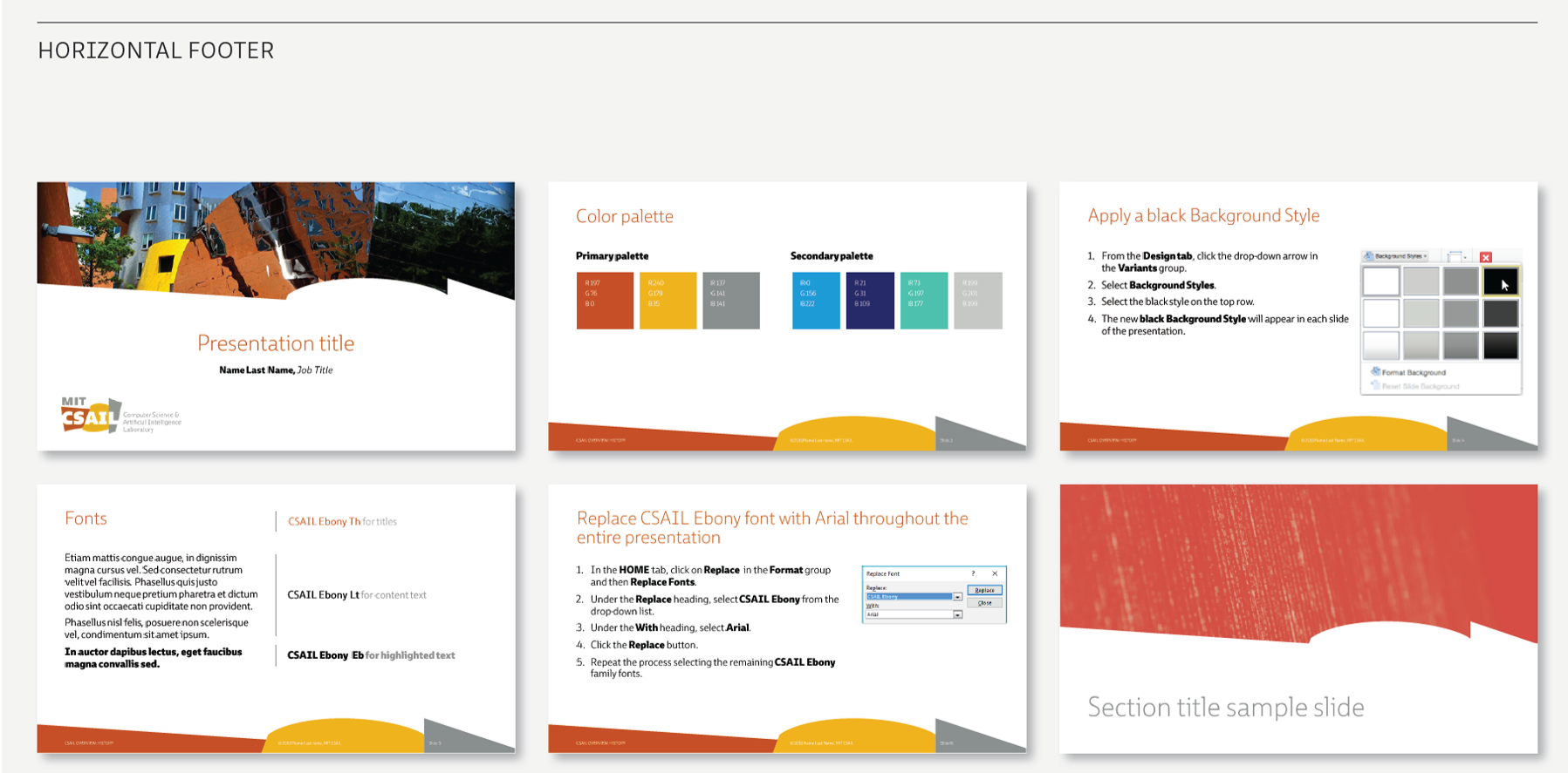 Horizontal Presentation Layout