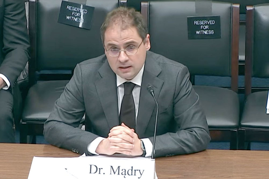 “We are at an inflection point in terms of what future AI will bring," says Aleksander Mądry to Congress.