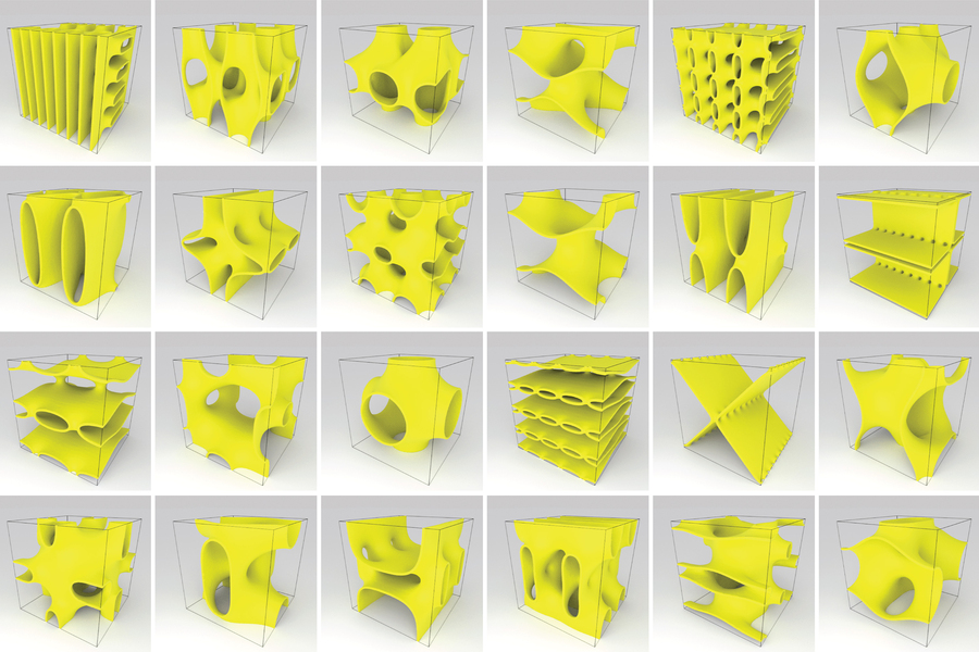Researchers from MIT and the Institute of Science and Technology Austria have created a technique to include many different building blocks of cellular metamaterials into one, unified graph-based representation. They used this representation to create a user-friendly interface that an engineer can utilize to quickly and easily model metamaterials, edit the structures, and simulate their properties (Credit: The researchers).