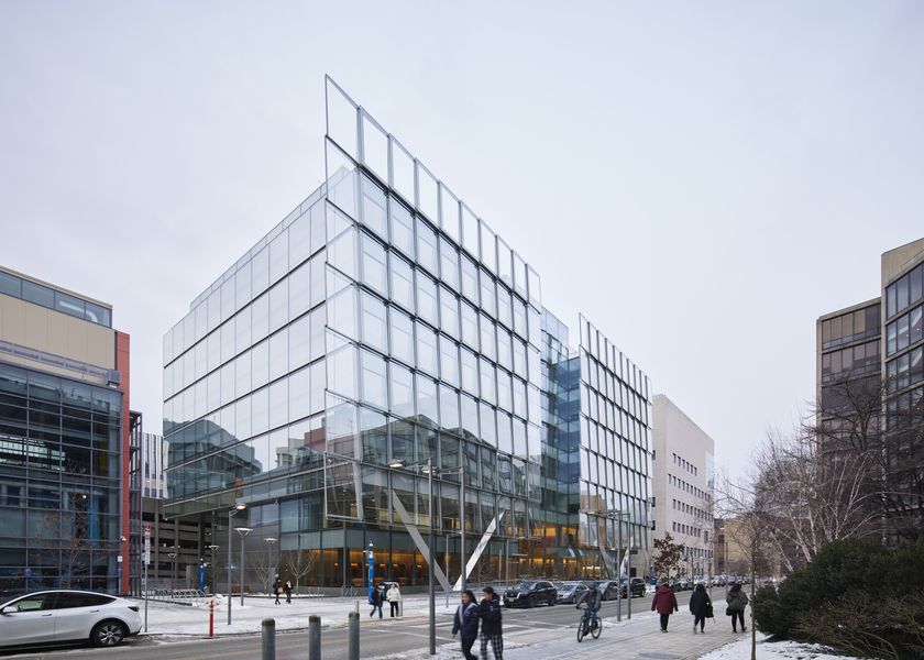 Situated in the heart of campus on Vassar Street, the central location of the MIT Schwarzman College of Computing building will help form a new cluster of connectivity across a spectrum of disciplines in computing and artificial intelligence at MIT (Photo: Dave Burk/SOM).