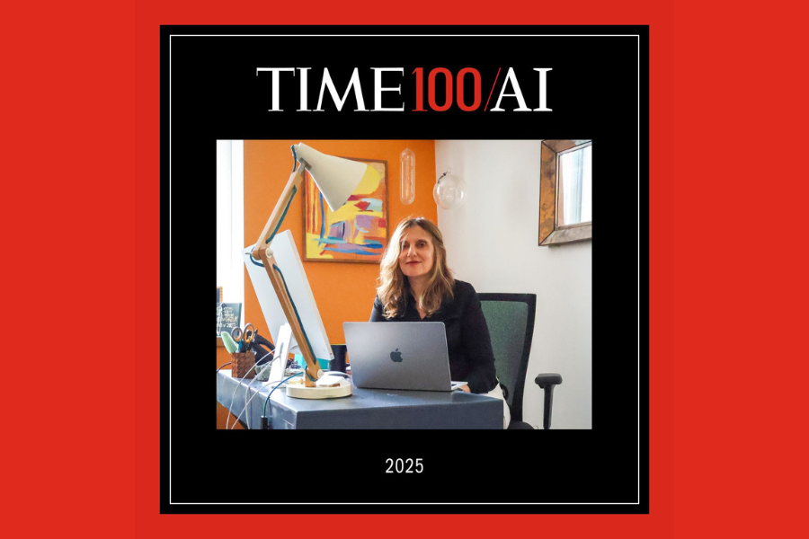 MIT professor and CSAIL principal investigator Regina Barzilay was named to the 2025 TIME100 AI list for developing machine learning models that can predict diseases, such as breast cancer and the flu (Credit: TIME).