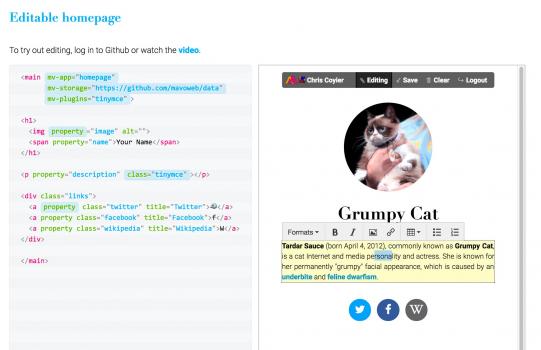 CSAIL’s open-source Mavo language lets you edit a website right in your browser