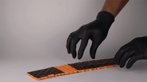 Researchers want to further explore the design of tiny structures. Here, a tiny chair is formed using a single string pull (Credit: Courtesy of the researchers).