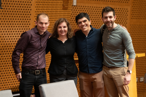 Left to right: MIT professors Phillip Isola, Daniela Rus, Armando Solar-Lezama, and Jacob Andreas (John Werner).