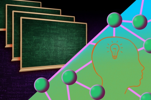Researchers from MIT and elsewhere developed an algorithm that automatically and dynamically determines whether a machine learning to complete a task should try to mimic its teacher or explore on its own through trial-and-error. This algorithm enabled simulated student machines to learn tasks faster and more effectively than other techniques (Jose-Luis Olivares/MIT).