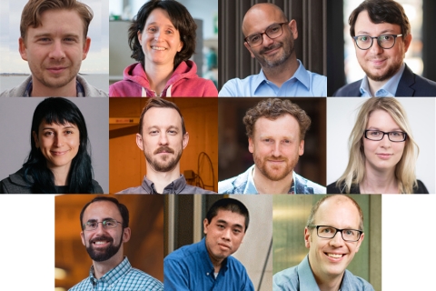 Top row, from left to right: Adam Belay, Irmgard Bischofberger, Matteo Bucci, and Luca Carlone. Middle row, left to right: Manya Ghobadi, Zachary Hartwig, Admir Masic, and Stefanie Mueller. Bottom row, left to right: Koroush Shirvan, Julian Shun, and Zachary Smith.