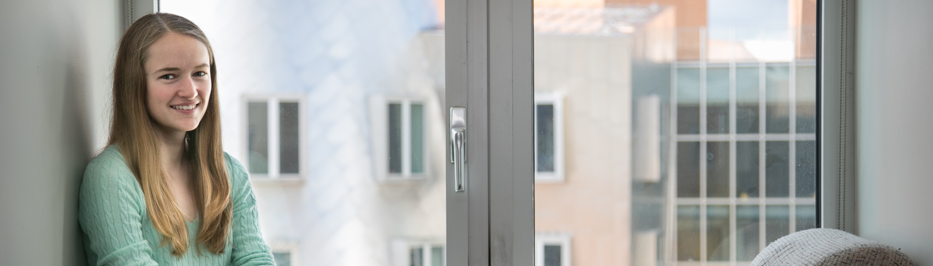 Female student at window